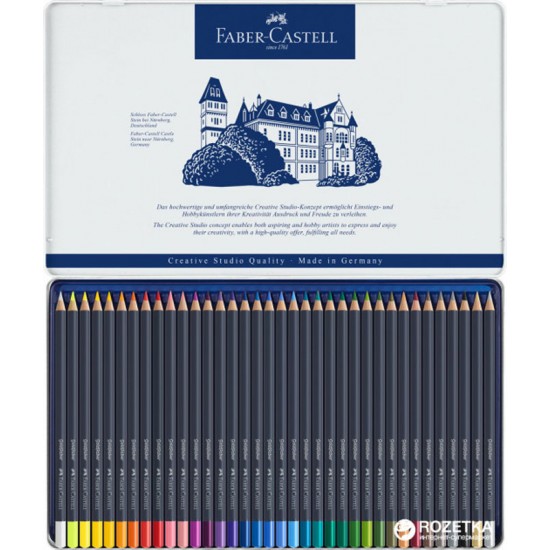 114736 Набір кольорових олівців GOLDFABER, 36шт, мет. коробка, Faber-Castell