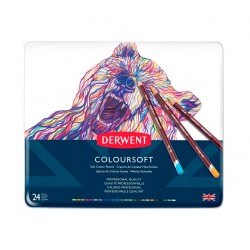 Набір кольорових олівців"Coloursoft" в метал.короб. 24шт, Derwent Набір кольорових олівців"Coloursoft" в метал.короб. 24шт, Derwent
