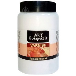 Лак акриловий "ART Kompozit", шовковисто-матовий, 0,4 л Лак акриловий "ART Kompozit", шовковисто-матовий, 0,4 л