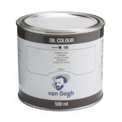 Фарба олійна VAN GOGH, (105) Білила титанові (на сафлоровій олії), 500 мл, Royal Talens Фарба олійна VAN GOGH, (105) Білила титанові (на сафлоровій олії), 500 мл, Royal Talens