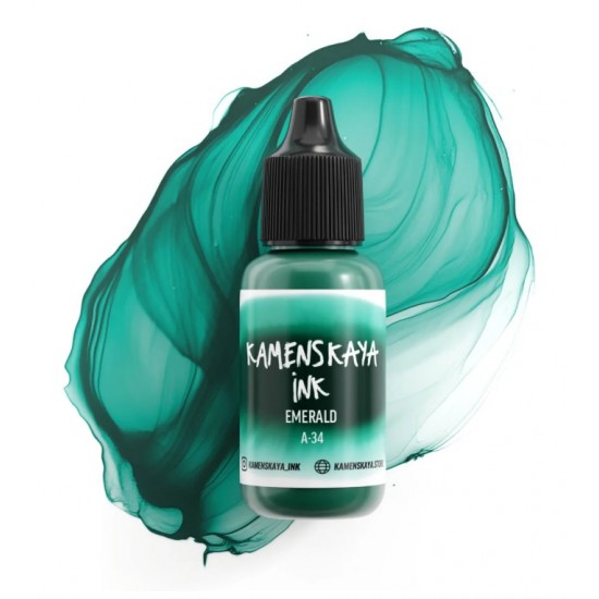 Спиртові чорнила Kamenskaya ink, А34- смарагдовий, 15мл