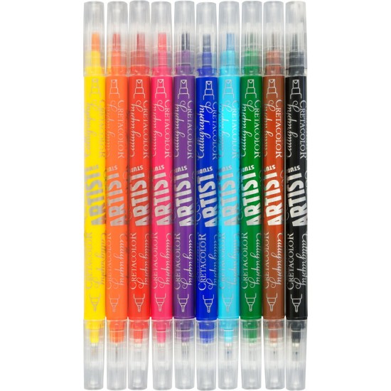 Набір двосторонніх маркерів для каліграфії Artist Studio Line, 10шт., Cretacolor