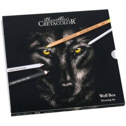 Набір матеріалів для графіки, WOLF, метал. коробка, 25 шт, Cretacolor Набір матеріалів для графіки, WOLF, метал. коробка, 25 шт, Cretacolor