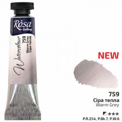 Фарба акварельна, Сіра тепла (759), туба, 10мл, ROSA Gallery Фарба акварельна, Сіра тепла (759), туба, 10мл, ROSA Gallery