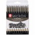 Набір лінерів PIGMA Micron 10 шт., Чорний, Sakura