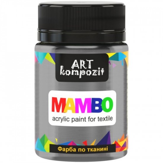 Фарба по тканині MAMBO "ART Kompozit", 50 мл (52 платиновий), металік