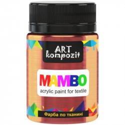 Фарба по тканині MAMBO "ART Kompozit", 50 мл (55 бронза), металік Фарба по тканині MAMBO "ART Kompozit", 50 мл (55 бронза), металік