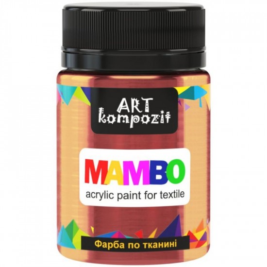 Фарба по тканині MAMBO "ART Kompozit", 50 мл (55 бронза), металік
