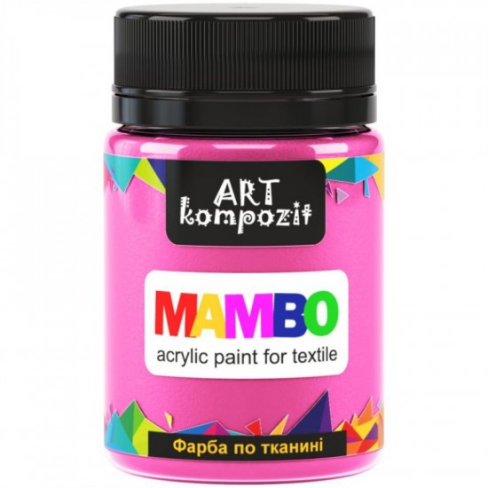 Фарба по тканині MAMBO "ART Kompozit", 50 мл (56 рожевий персик), металік