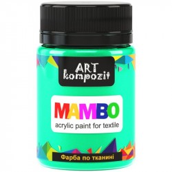 Фарба по тканині MAMBO "ART Kompozit", 50 мл (81 флуоресцентний зелений) Фарба по тканині MAMBO "ART Kompozit", 50 мл (81 флуоресцентний зелений)