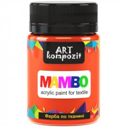 Фарба по тканині MAMBO "ART Kompozit", 50 мл (83 флуоресцентний помаранчевий) Фарба по тканині MAMBO "ART Kompozit", 50 мл (83 флуоресцентний помаранчевий)