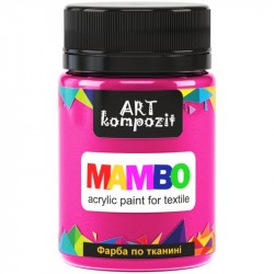 Фарба по тканині MAMBO "ART Kompozit", 50 мл (84 флуоресцентний рожевий) Фарба по тканині MAMBO "ART Kompozit", 50 мл (84 флуоресцентний рожевий)