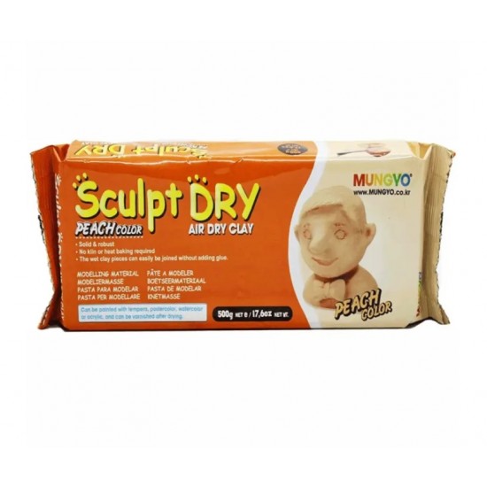 Маса для моделювання, персикова, самозастигаюча, 500 г., ''Sculpt Dry'', MUNGYO