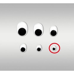 Очі рухливі овальні, діаметр 7 мм, 1 шт.