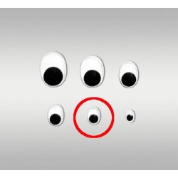 Очі рухливі овальні, діаметр 10 мм, 1 шт.