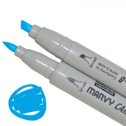 Маркер, двосторонній, Світло-блакитний, 1900B-S, Marvy