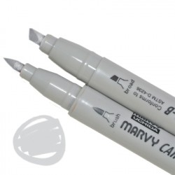 Маркер, двосторонній, Срібно-сірий, 1900B-S, Marvy