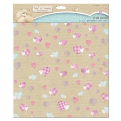 Самоклеющая ткань "Сердца", 30,5*30,5см, Docrafts Самоклеющая ткань "Сердца", 30,5*30,5см, Docrafts