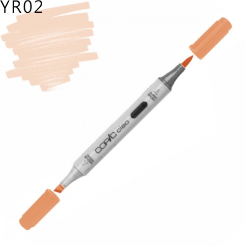 Copic маркер Ciao, #YR-02 Light orange (Світло-помаранчевий)