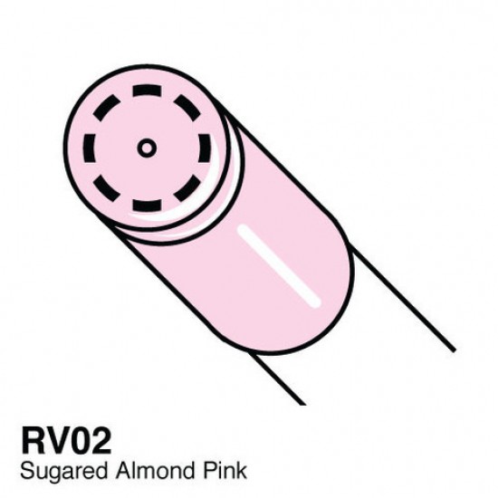 Copic маркер Ciao, #RV-02 Sugared almond pink (Мигдально-рожевий)