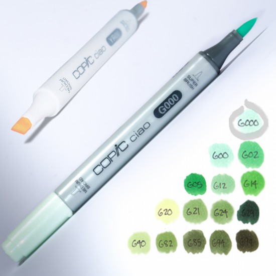 Copic маркер Ciao, #G-000 Pale green (Пастельно-зелений)