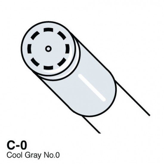 Copic маркер Ciao, #C-0 Cool gray (Холодний сірий)