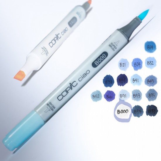 Copic маркер Ciao, #B-000 Pale porcelain blue (Пастельно-блакитна порцеляна)