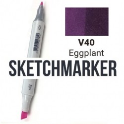 V80 Маркер спиртовий двосторонній, Eggplant (Баклажан), SKETCHMARKER V80 Маркер спиртовий двосторонній, Eggplant (Баклажан), SKETCHMARKER
