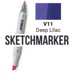 V21 Маркер спиртовий двосторонній, Deep Lilac (Глибокий бузковий), SKETCHMARKER V21 Маркер спиртовий двосторонній, Deep Lilac (Глибокий бузковий), SKETCHMARKER
