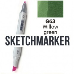 G44 Маркер спиртовий двосторонній, Willow green (Іва зелена), SKETCHMARKER G44 Маркер спиртовий двосторонній, Willow green (Іва зелена), SKETCHMARKER