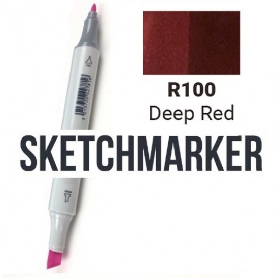R90 Маркер спиртовий двосторонній, Deep Red (Глибокий червоний), SKETCHMARKER