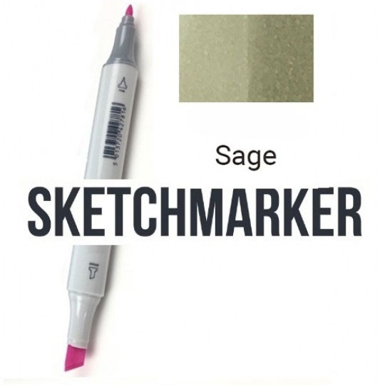 BG12 Маркер спиртовий двосторонній, Sage (Шавлія), SKETCHMARKER