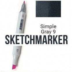 SG9 Маркер спиртовий двосторонній, Simple Gray 9 (Простий сірий 9), SKETCHMARKER