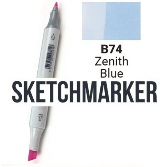 B54 Маркер спиртовий двосторонній, Zenith Blue (Зеніт синій), SKETCHMARKER