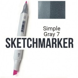 SG7 Маркер спиртовий двосторонній, Simple Gray 7 (Простий сірий 7), SKETCHMARKER