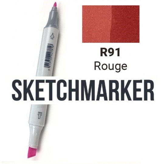 R91 Маркер спиртовий двосторонній, Rouge (Рум яна), SKETCHMARKER