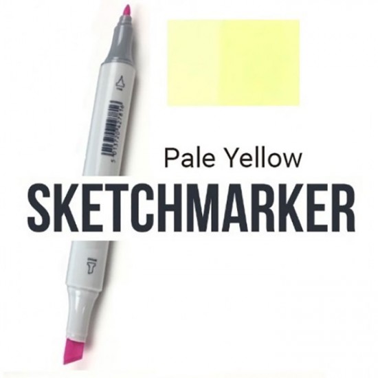 Y94 Маркер спиртовий двосторонній, Pale Yellow (Блідо Жовтий), SKETCHMARKER