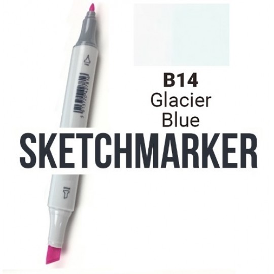 B25 Маркер спиртовий двосторонній, Glacier Blue (Блакитний льодовик), SKETCHMARKER B25 Маркер спиртовий двосторонній, Glacier Blue (Блакитний льодовик), SKETCHMARKER