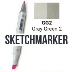 GG2 Маркер спиртовий двосторонній, Gray Green 2 (Сіро зелений 2), SKETCHMARKER GG2 Маркер спиртовий двосторонній, Gray Green 2 (Сіро зелений 2), SKETCHMARKER