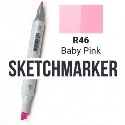 R24 Маркер спиртовий двосторонній, Baby Pink (Дитячий рожевий), SKETCHMARKER R24 Маркер спиртовий двосторонній, Baby Pink (Дитячий рожевий), SKETCHMARKER