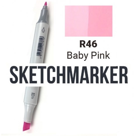 R24 Маркер спиртовий двосторонній, Baby Pink (Дитячий рожевий), SKETCHMARKER R24 Маркер спиртовий двосторонній, Baby Pink (Дитячий рожевий), SKETCHMARKER