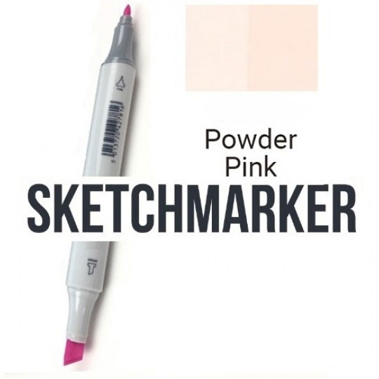 O15 Маркер спиртовий двосторонній, Powder Pink (Рожева пудра), SKETCHMARKER O15 Маркер спиртовий двосторонній, Powder Pink (Рожева пудра), SKETCHMARKER