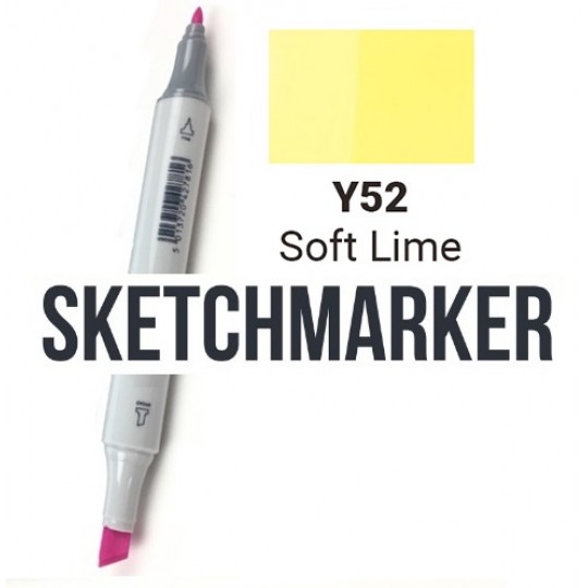 Y64 Маркер спиртовий двосторонній, Soft Lime (М'який лайм), SKETCHMARKER Y64 Маркер спиртовий двосторонній, Soft Lime (М який лайм), SKETCHMARKER
