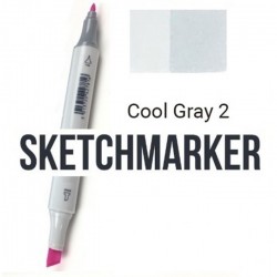 CG2 Маркер спиртовий двосторонній, Cool Gray 2 (Прохолодний сірий 2), SKETCHMARKER CG2 Маркер спиртовий двосторонній, Cool Gray 2 (Прохолодний сірий 2), SKETCHMARKER