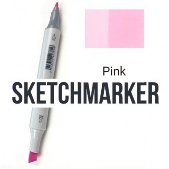 V134 Маркер спиртовий двосторонній, Pink (Рожевий), SKETCHMARKER