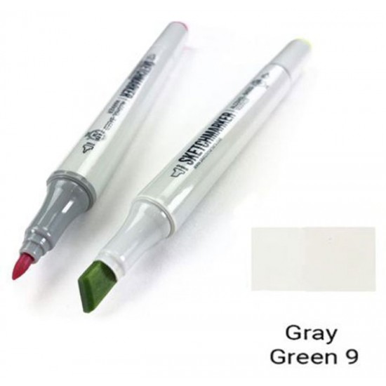 GG9 Маркер спиртовий двосторонній, Gray Green 9 (Сіро зелений 9), SKETCHMARKER