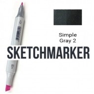 SG2 Маркер спиртовий двосторонній, Simple Gray 2 (Простий сірий 2), SKETCHMARKER