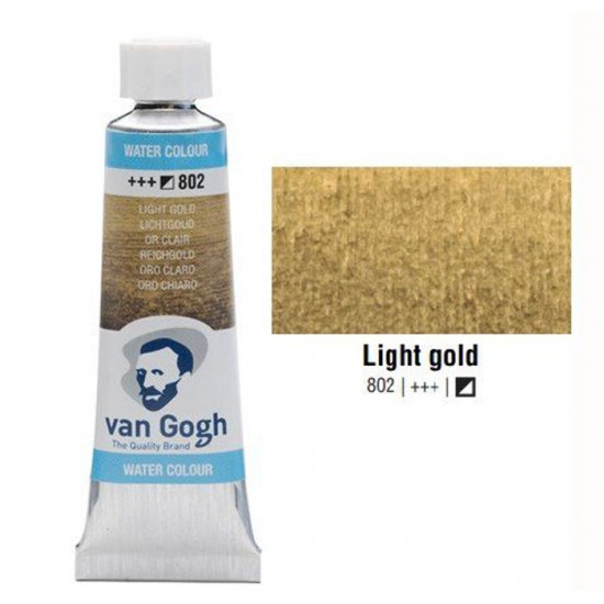 Фарба акварельна Van Gogh (802), Світле золото, туба 10 мл, Royal Talens