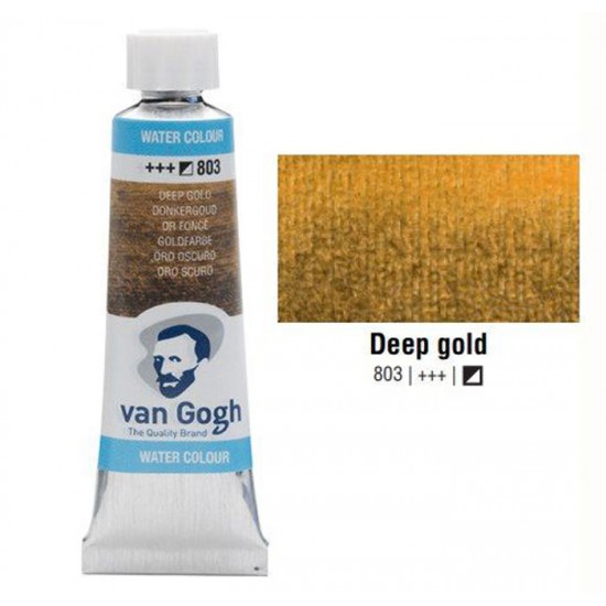 Фарба акварельна Van Gogh (803), Темне золото, туба 10 мл, Royal Talens