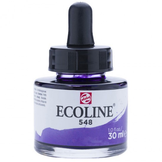 548 Фарба акварельна рідка з піпеткою Ecoline, Синьо-фіолетова, 30 мл, Royal Talens